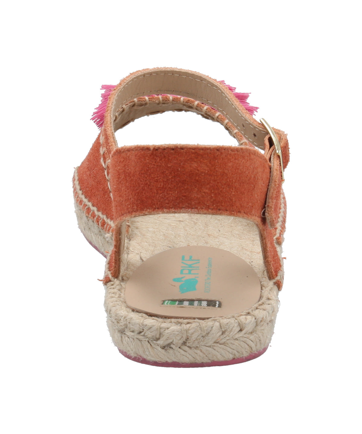 Alpargata Cuero Mujer Pom Naranjo Rockford
