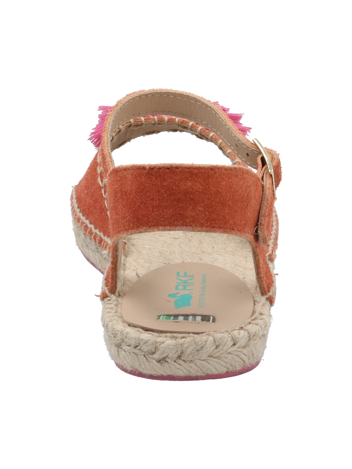 Alpargata Cuero Mujer Pom Naranjo Rockford