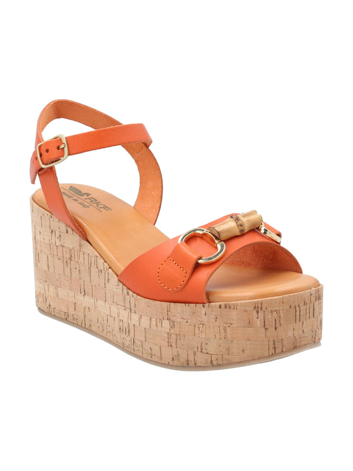 Sandalia Cuero Mujer Joaka Naranjo 67 Rockford