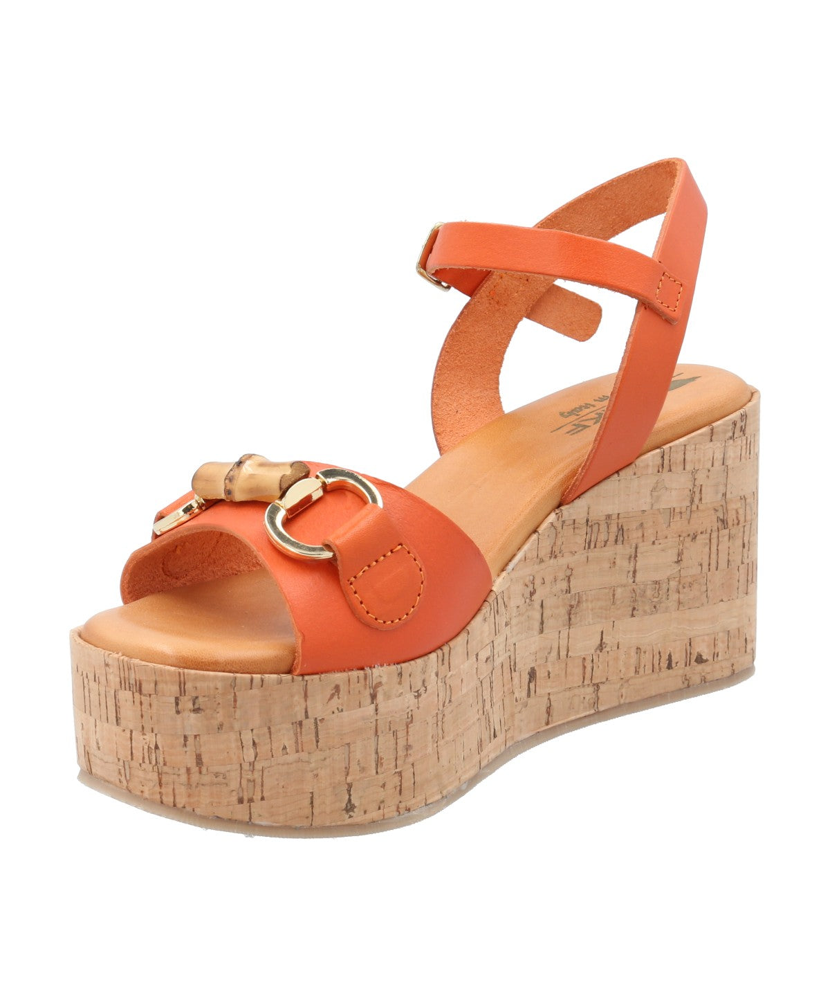Sandalia Cuero Mujer Joaka Naranjo 67 Rockford