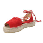 Alpargata Cuero Mujer Ivy Rojo Rockford