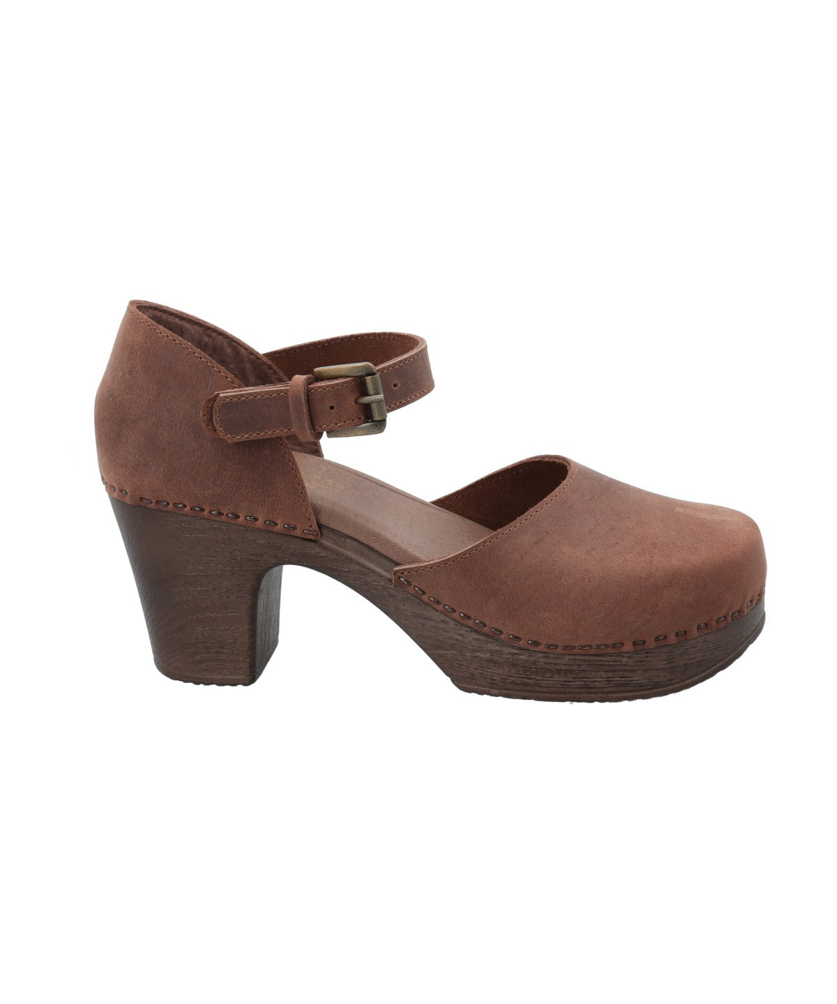 Sueco Cuero Mujer Lu Café Rockford