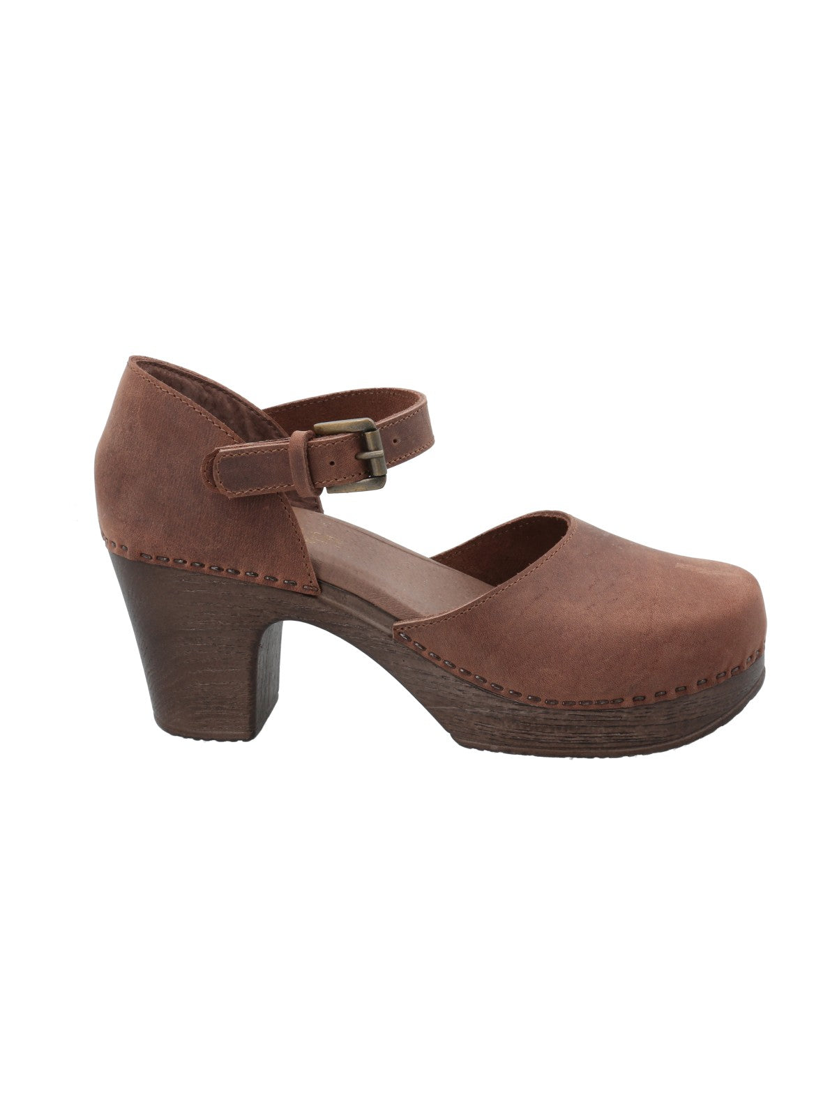 Sueco Cuero Mujer Lu Café Rockford