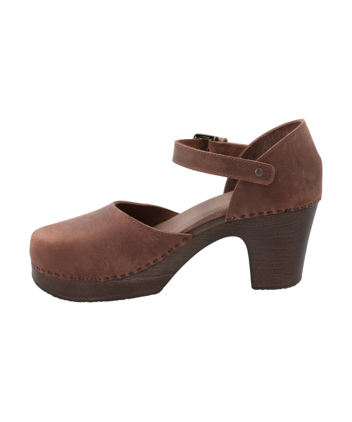 Sueco Cuero Mujer Lu Café Rockford