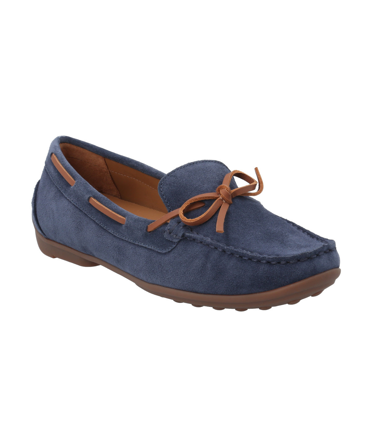 Mocasín Cuero Mujer Mena Azul Rockford