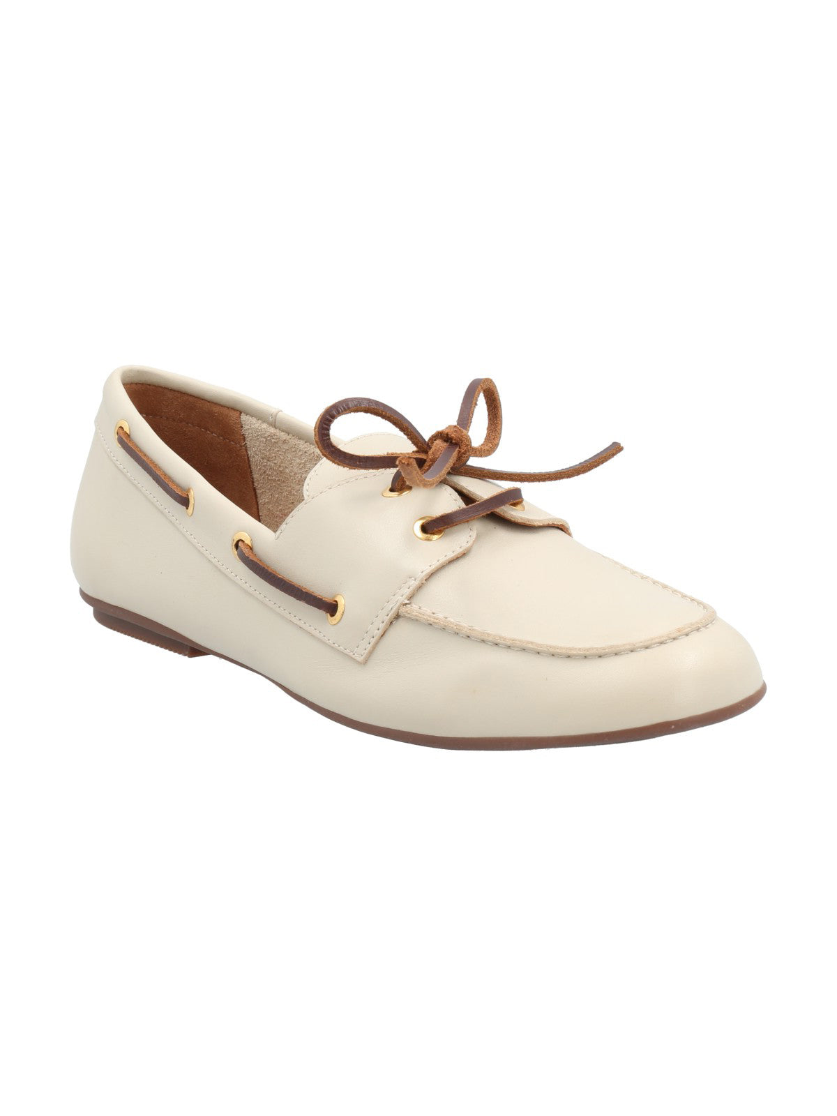 Mocasín Cuero Mujer Roberta Blanco Rockford