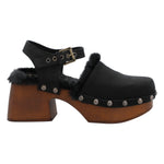 Sueco Cuero Mujer Forli Negro Rockford