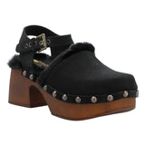 Sueco Cuero Mujer Forli Negro Rockford