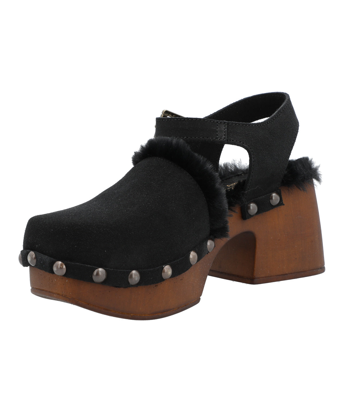 Sueco Cuero Mujer Forli Negro Rockford