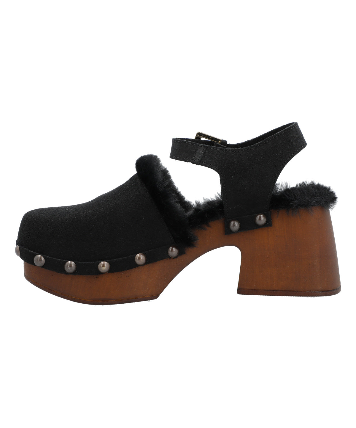Sueco Cuero Mujer Forli Negro Rockford