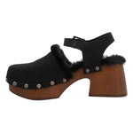 Sueco Cuero Mujer Forli Negro Rockford