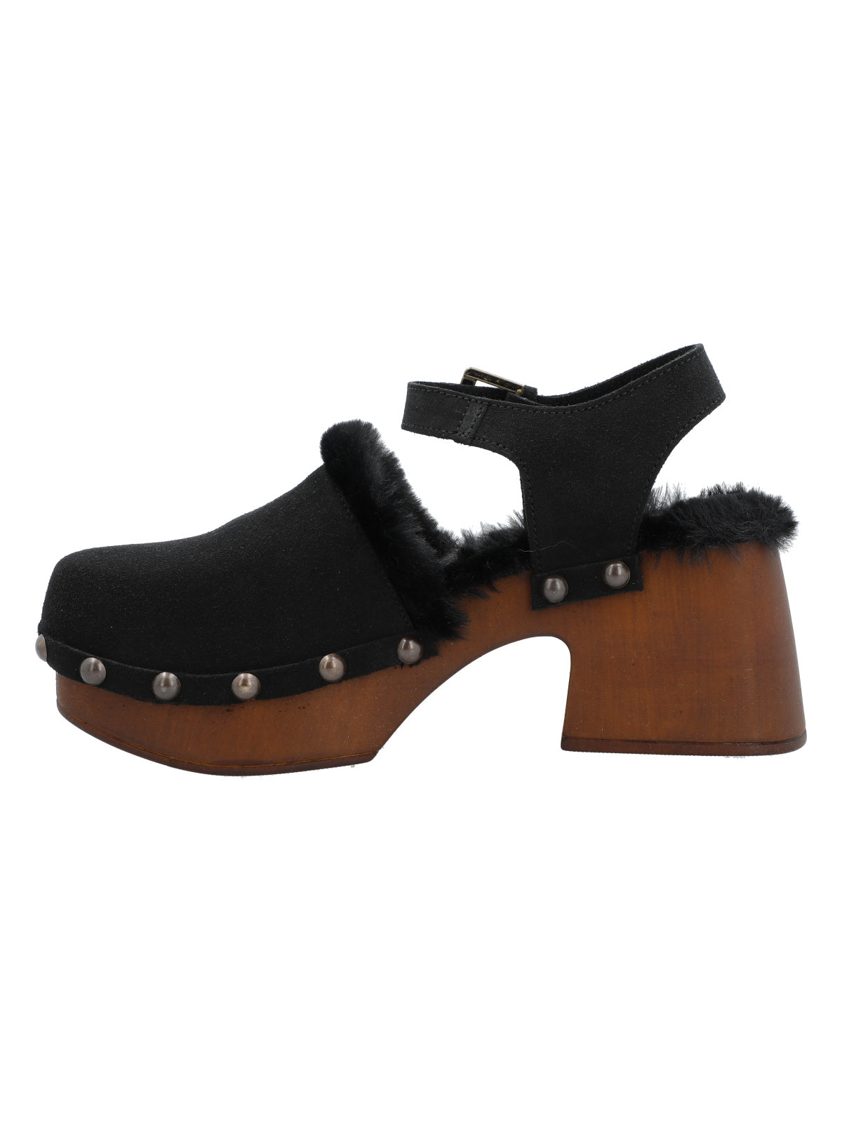 Sueco Cuero Mujer Forli Negro Rockford