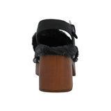 Sueco Cuero Mujer Forli Negro Rockford