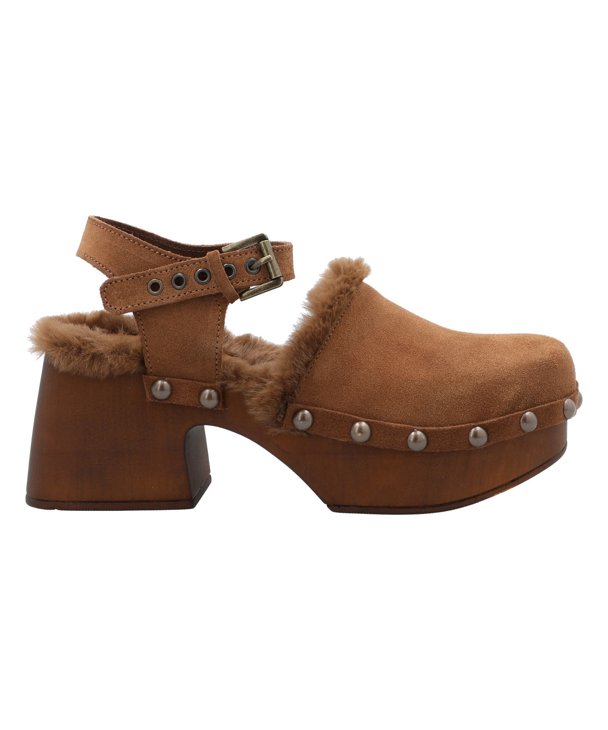 Sueco Cuero Mujer Forli Café Rockford