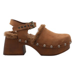 Sueco Cuero Mujer Forli Café Rockford