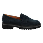 Mocasin Cuero Mujer May Azul