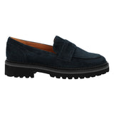 Mocasin Cuero Mujer May Azul