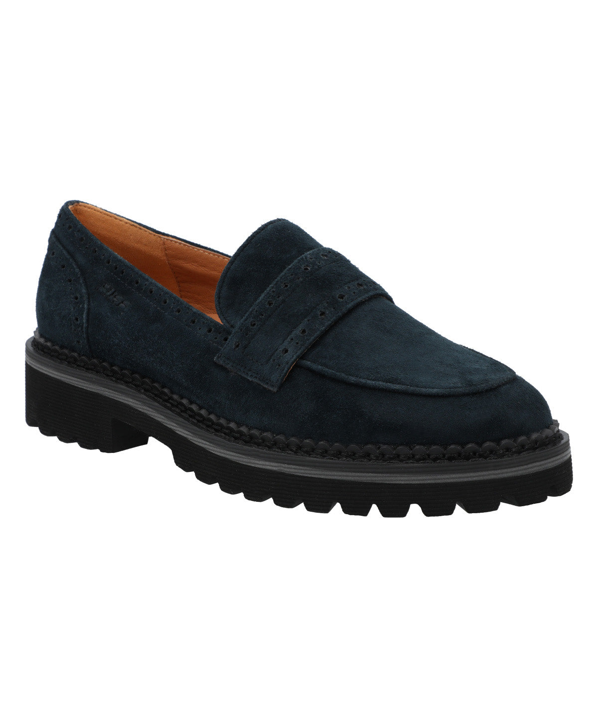 Mocasin Cuero Mujer May Azul