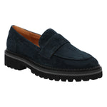 Mocasin Cuero Mujer May Azul