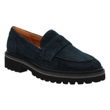 Mocasin Cuero Mujer May Azul