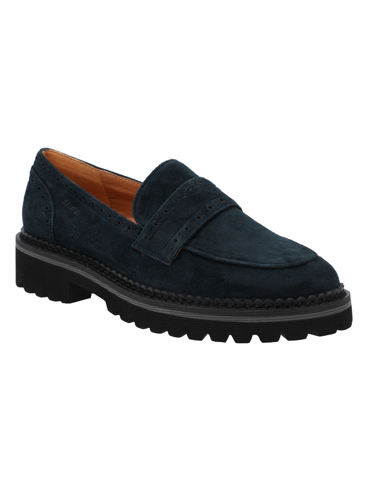 Mocasin Cuero Mujer May Azul