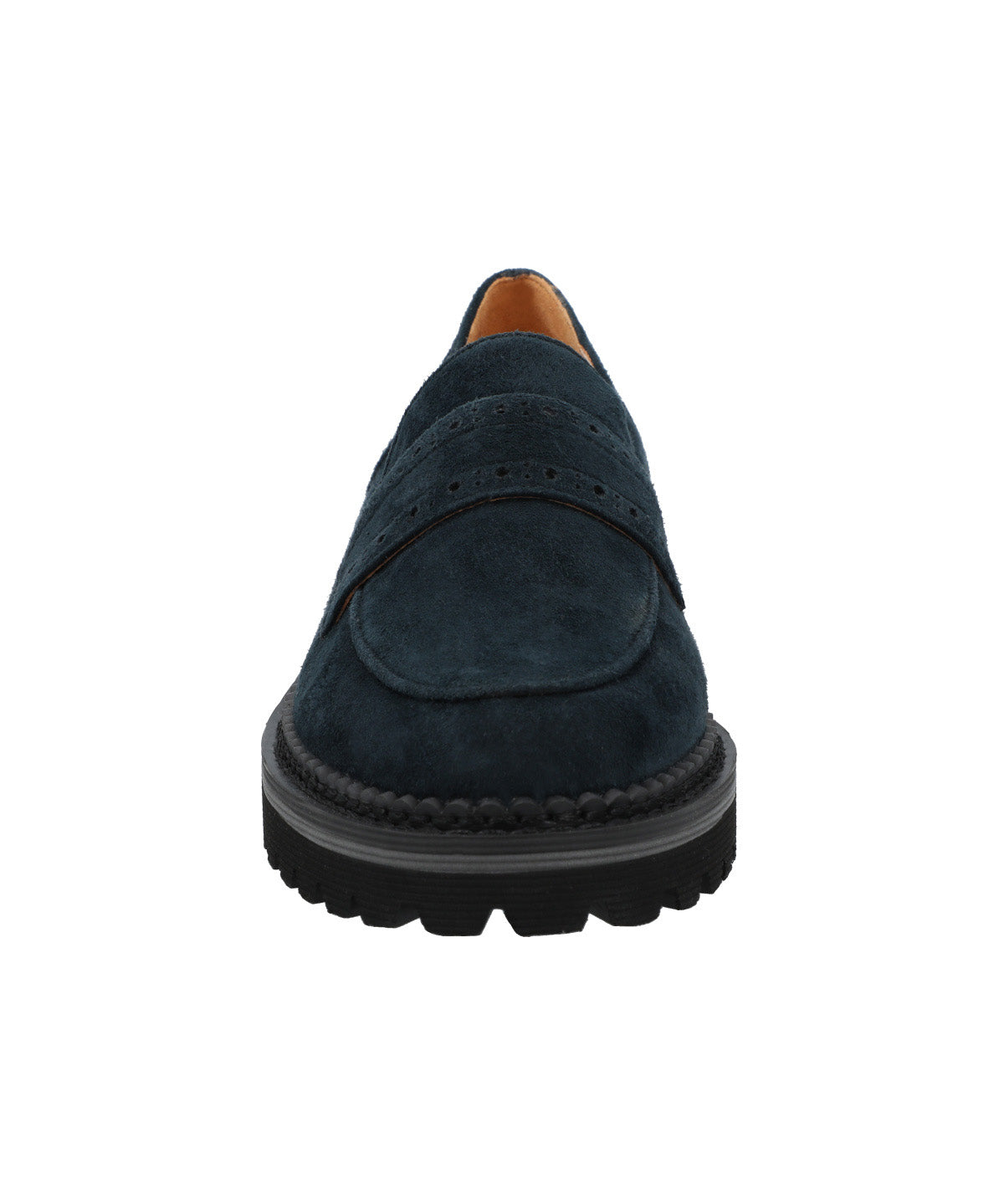 Mocasin Cuero Mujer May Azul