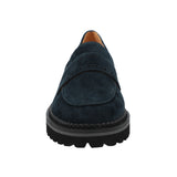 Mocasin Cuero Mujer May Azul