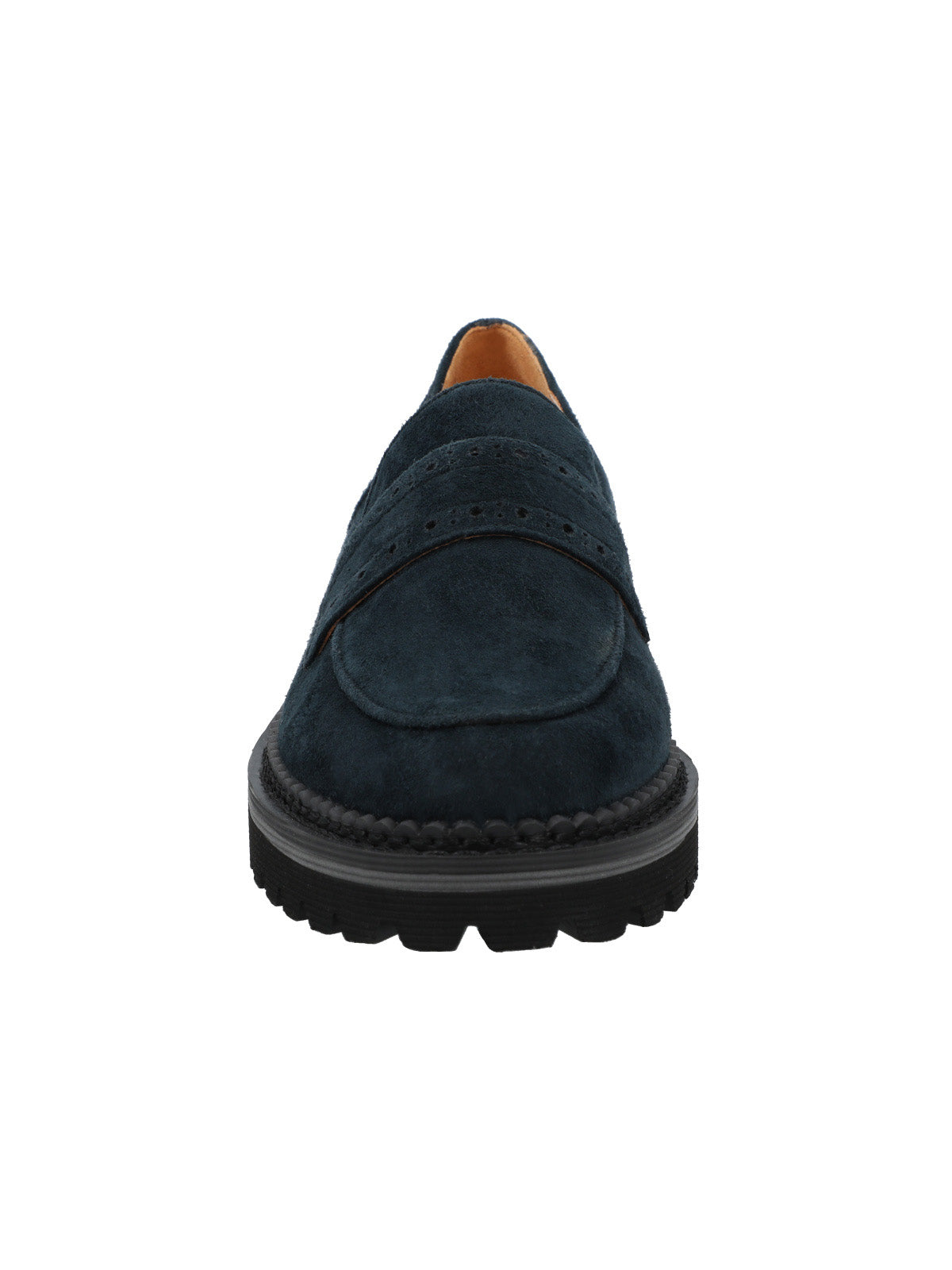 Mocasin Cuero Mujer May Azul