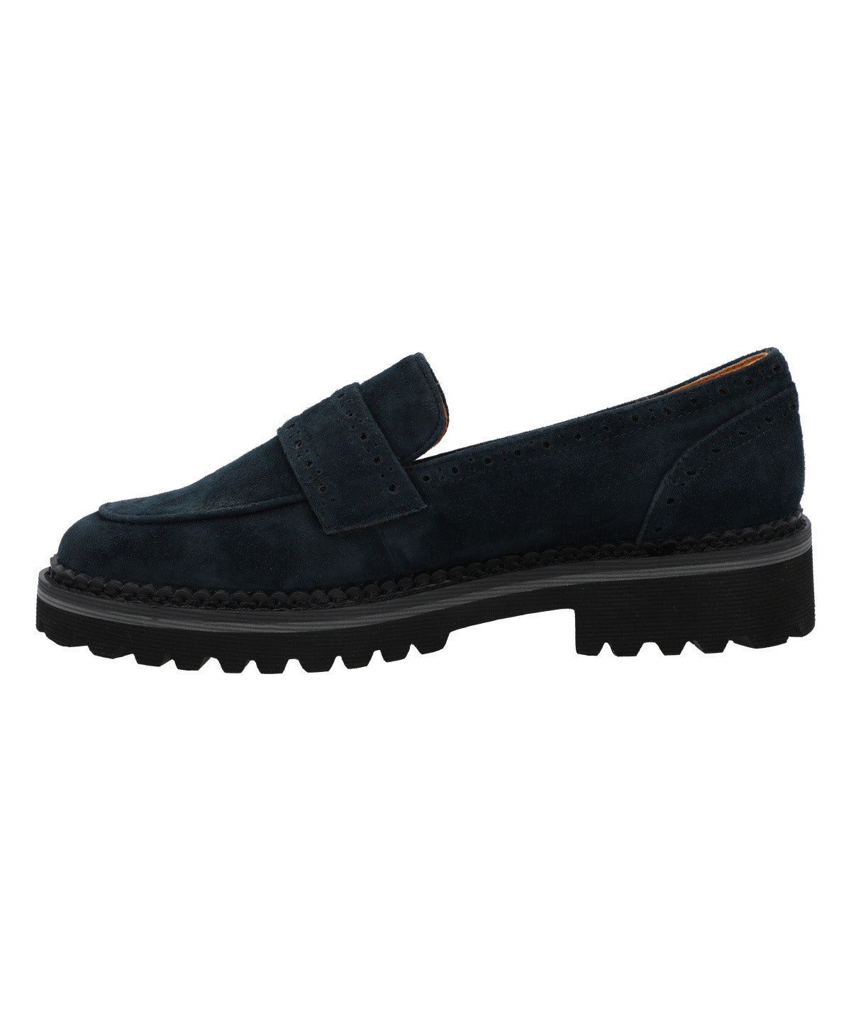 Mocasin Cuero Mujer May Azul
