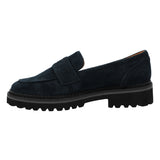 Mocasin Cuero Mujer May Azul