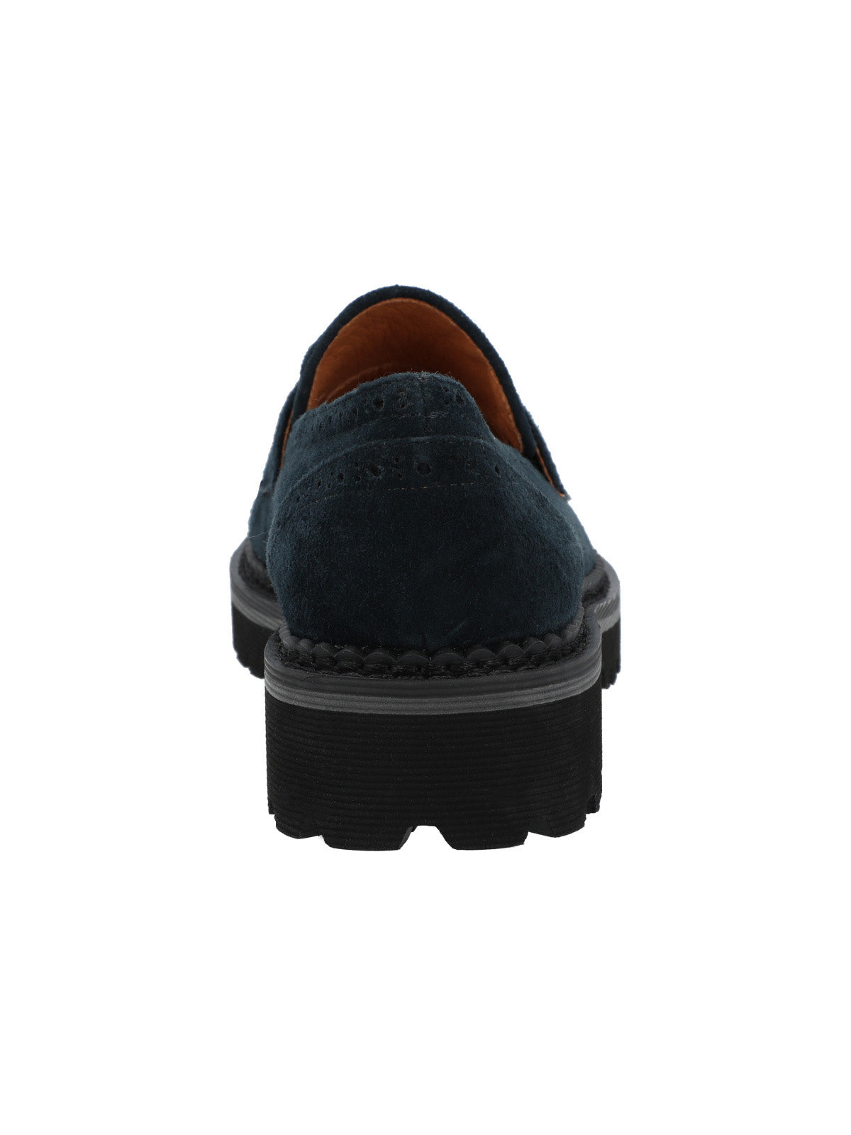 Mocasin Cuero Mujer May Azul