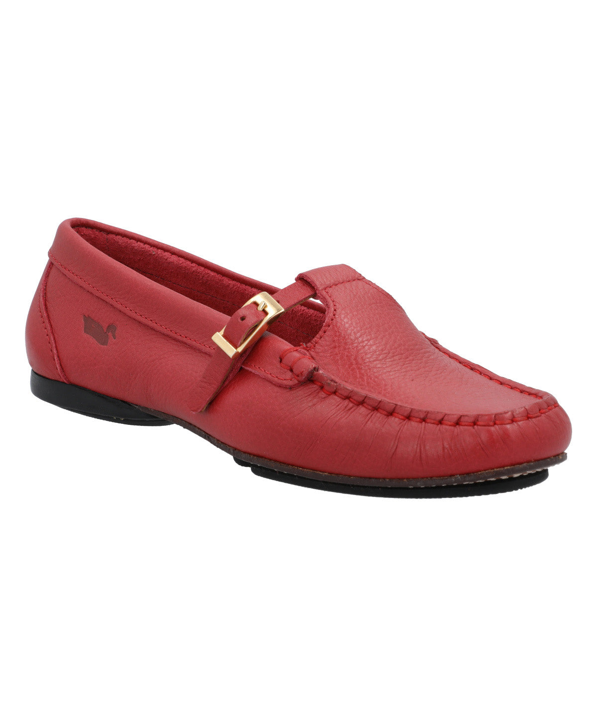 Zapato Cuero Mujer Campinas Rojo