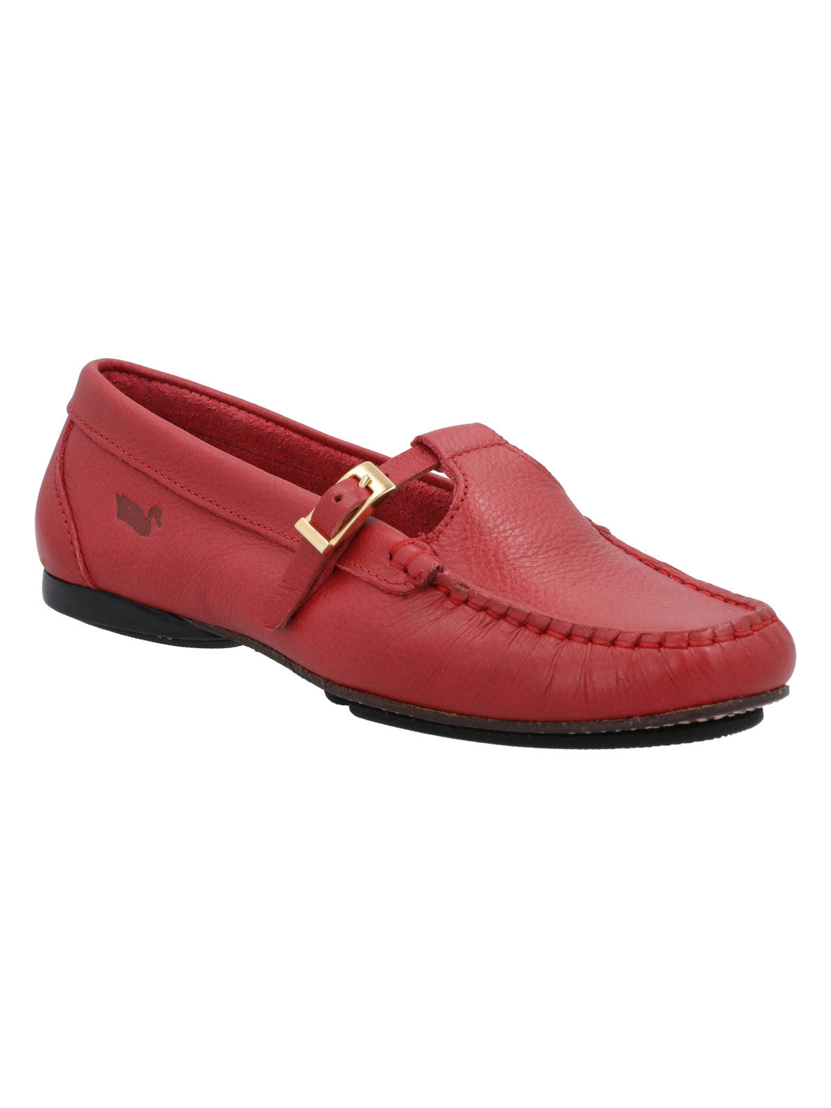 Zapato Cuero Mujer Campinas Rojo
