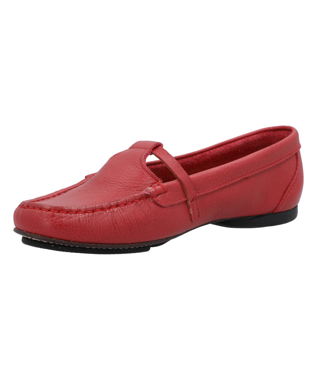Zapato Cuero Mujer Campinas Rojo