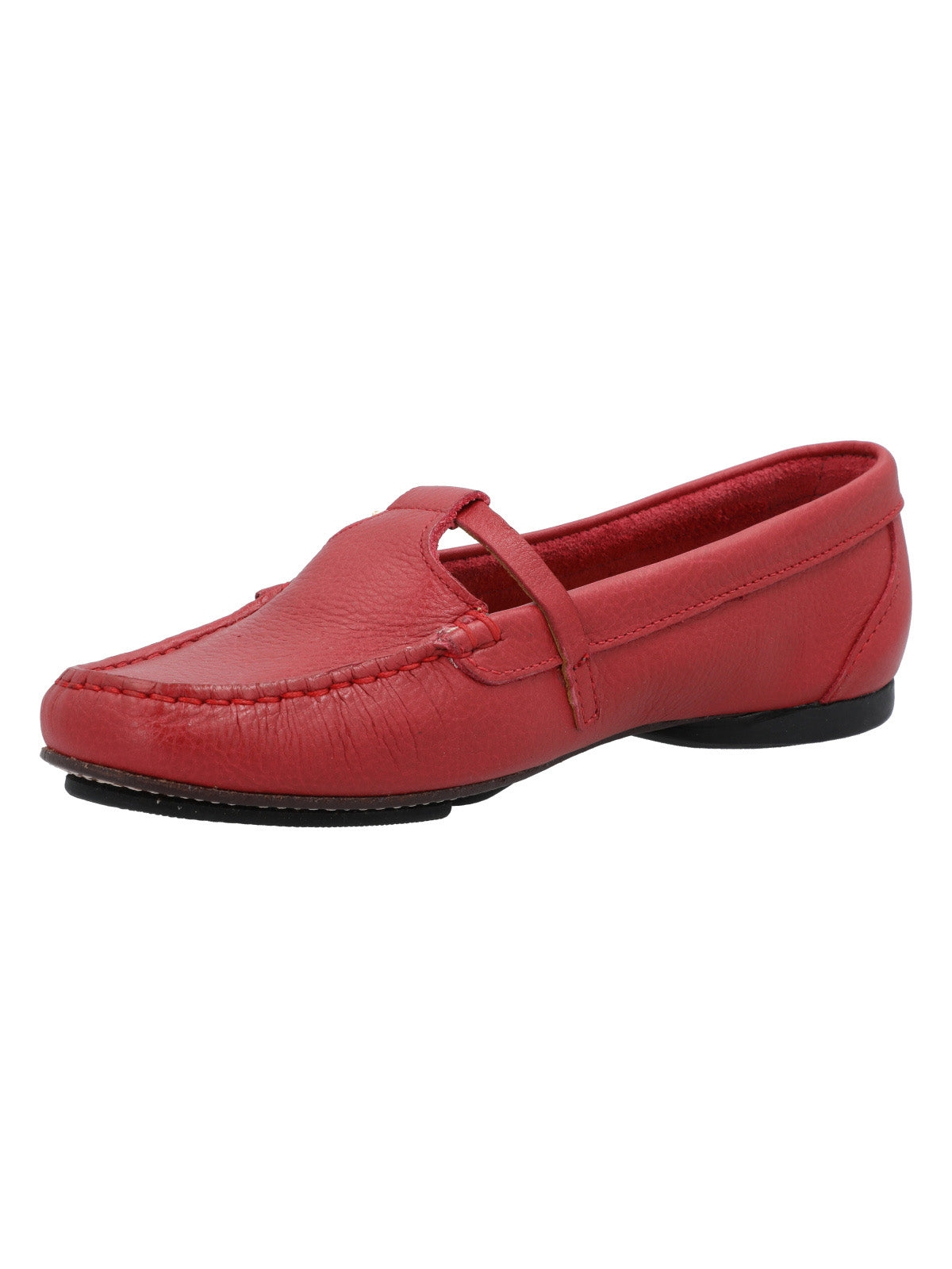 Zapato Cuero Mujer Campinas Rojo