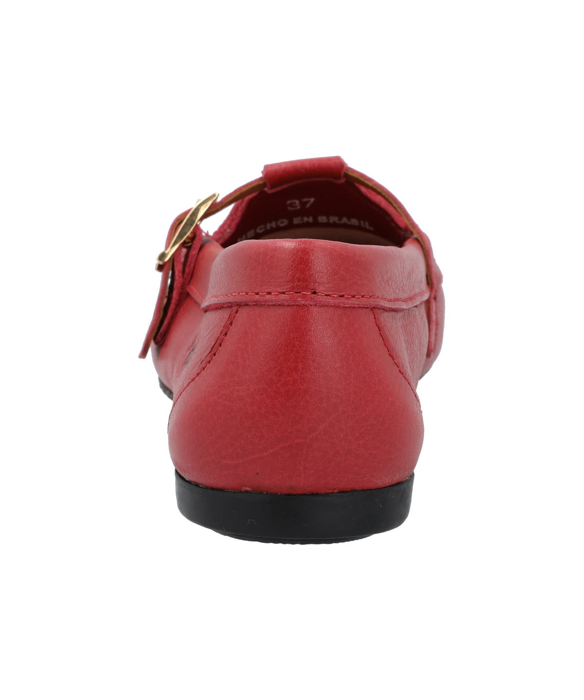 Zapato Cuero Mujer Campinas Rojo