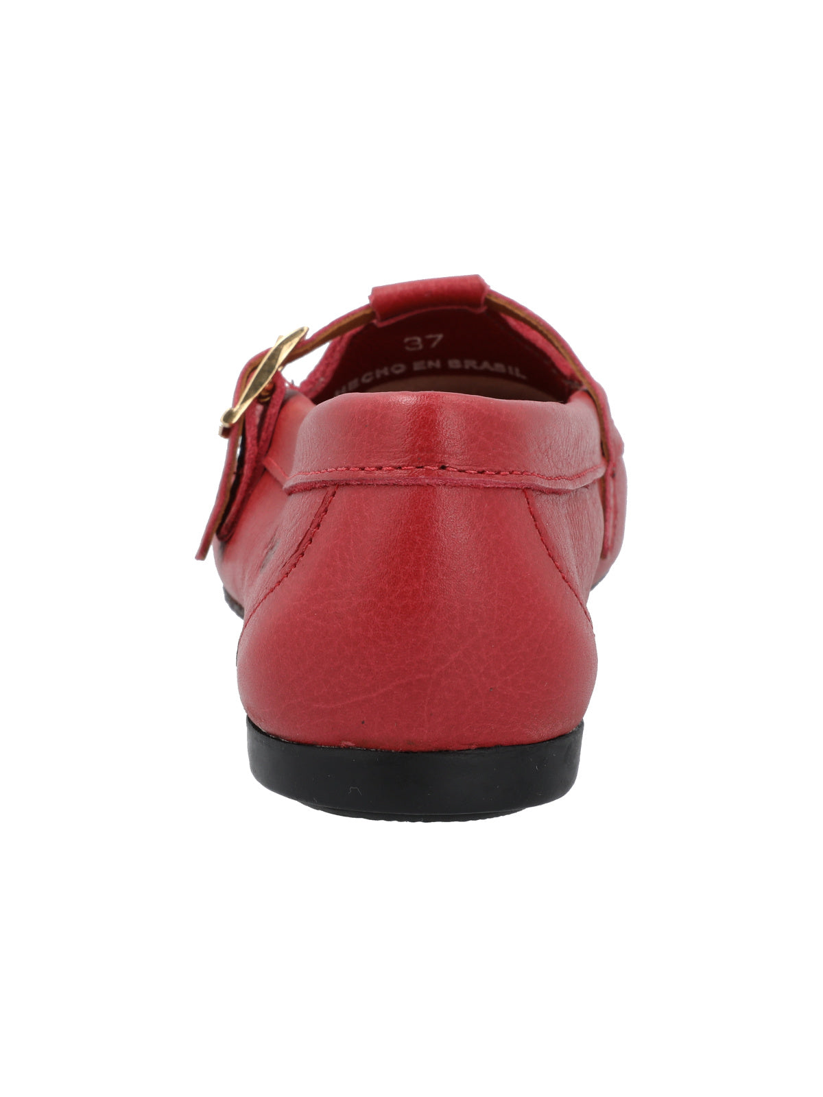 Zapato Cuero Mujer Campinas Rojo