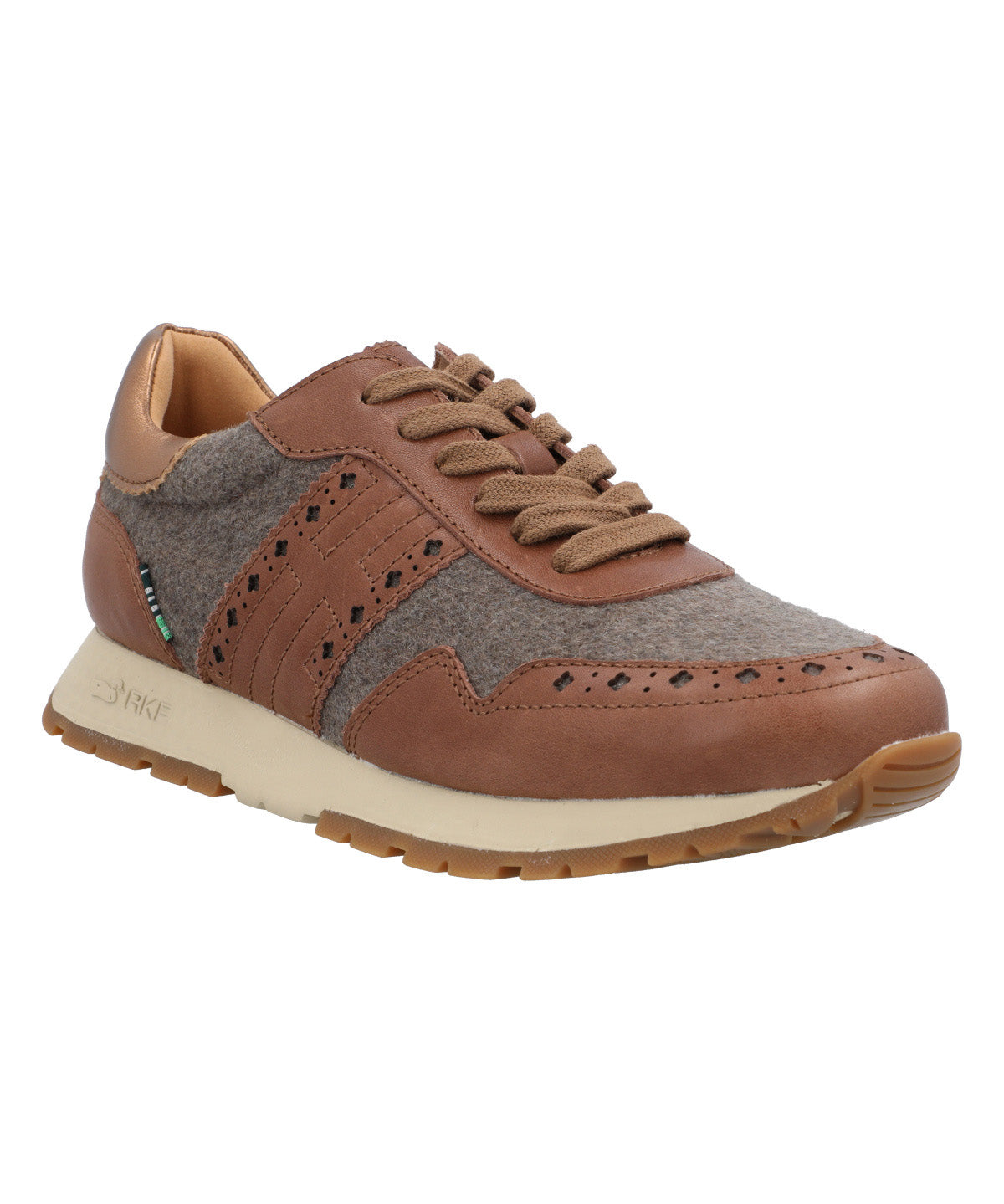 Zapatilla Cuero Mujer Bonete Café