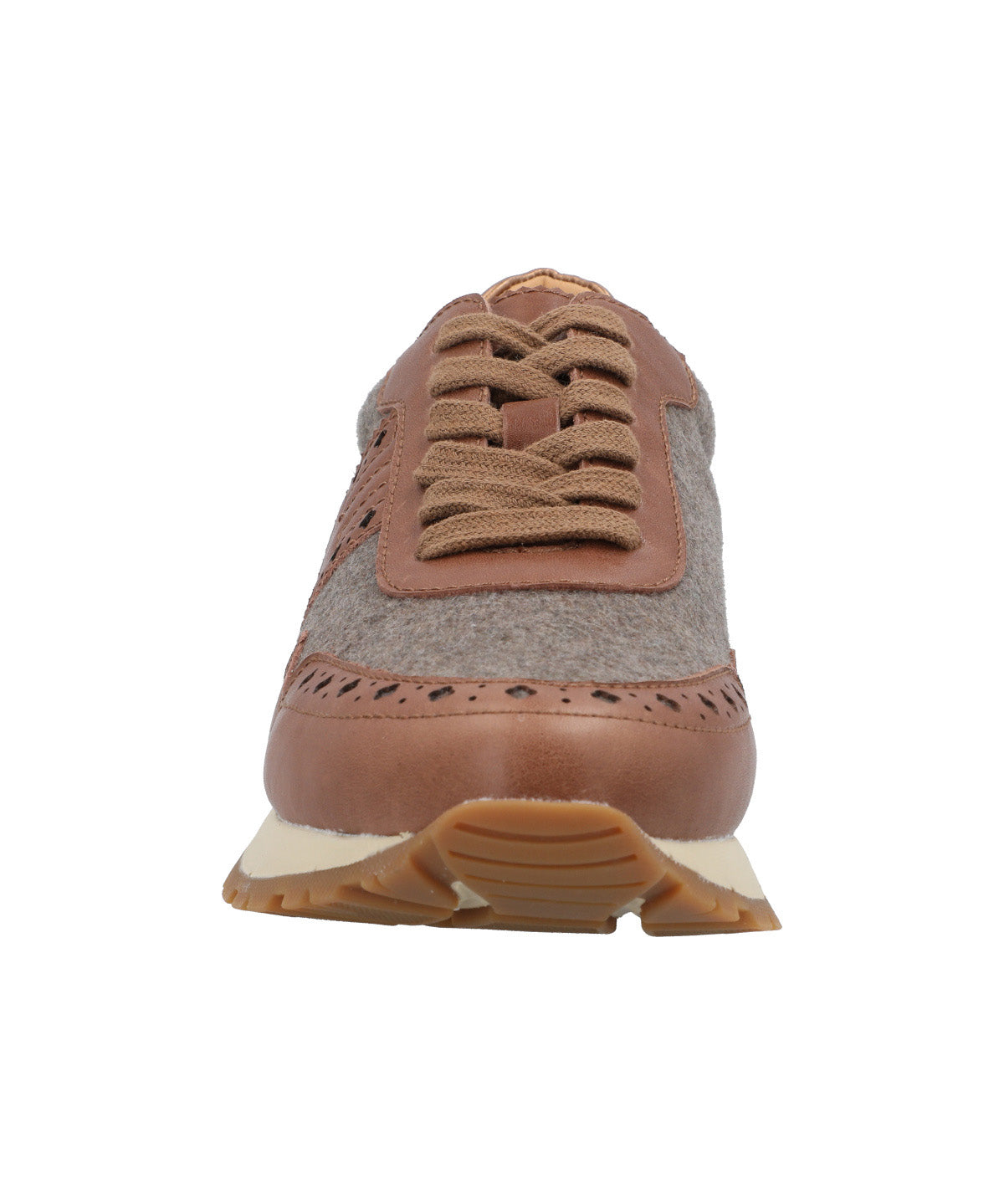 Zapatilla Cuero Mujer Bonete Café