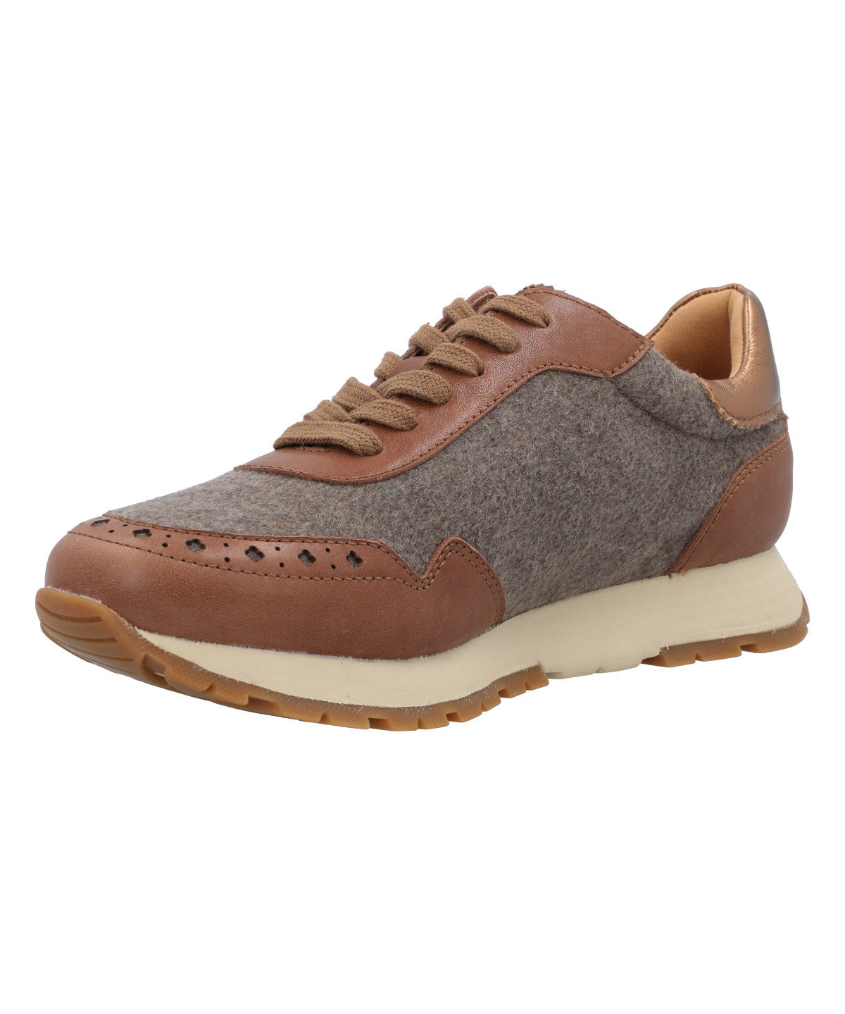 Zapatilla Cuero Mujer Bonete Café