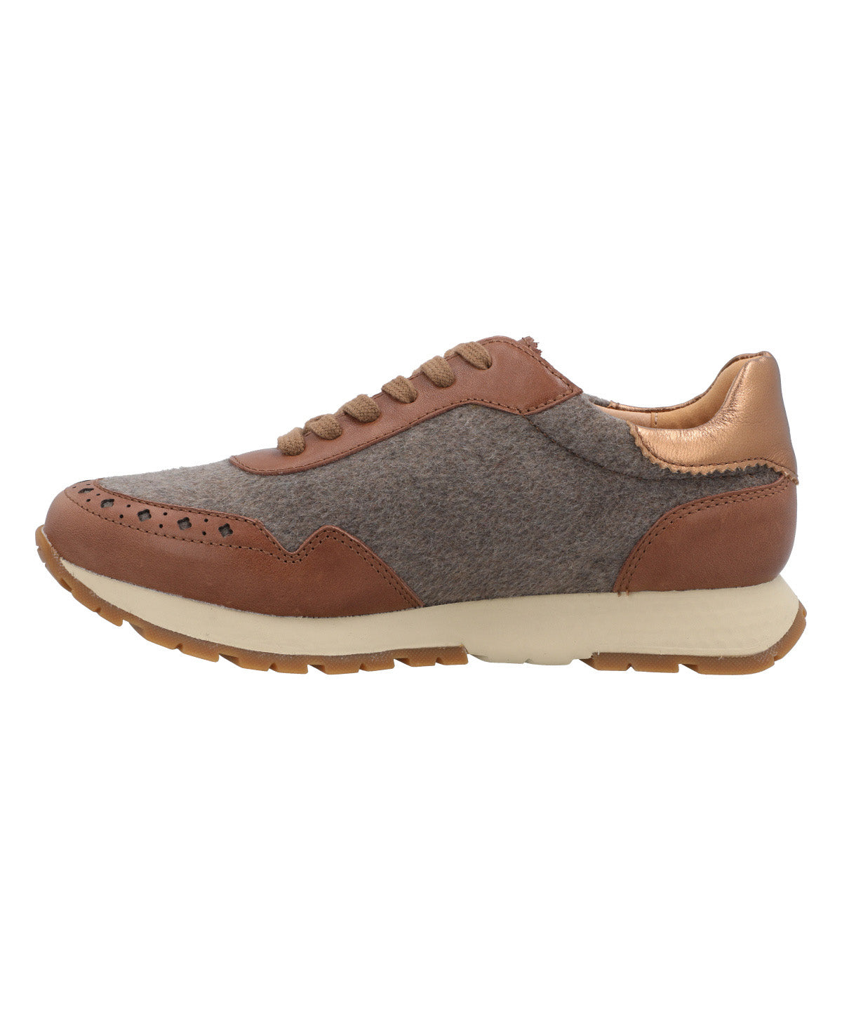 Zapatilla Cuero Mujer Bonete Café