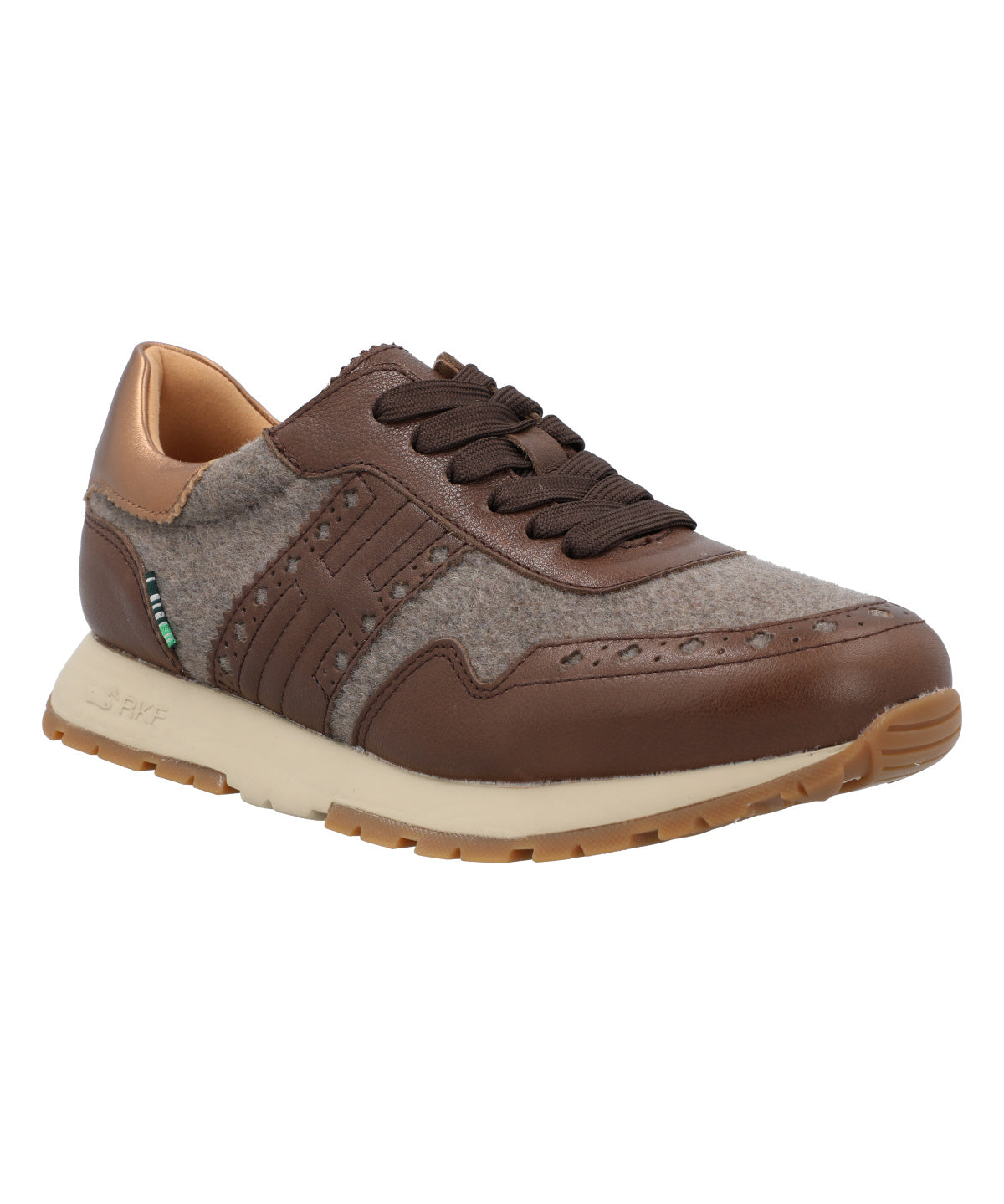 Zapatilla Cuero Mujer Bonete Café