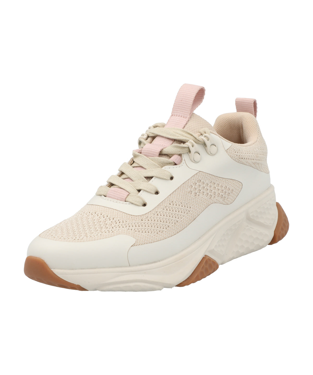 Zapatilla Cuero Mujer Benza Beige/Crudo