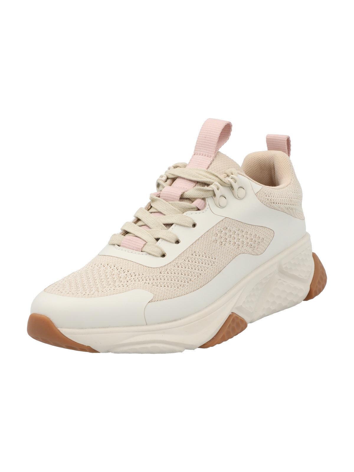 Zapatilla Cuero Mujer Benza Beige/Crudo