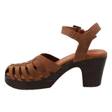 Zueco Cuero Mujer Ginevra Café Rockford