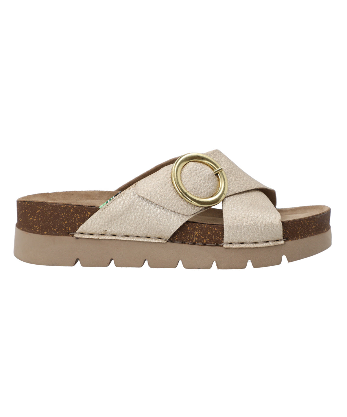 Sandalia Cuero Mujer Halifax Dorado Rockford