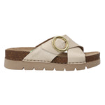 Sandalia Cuero Mujer Halifax Dorado Rockford