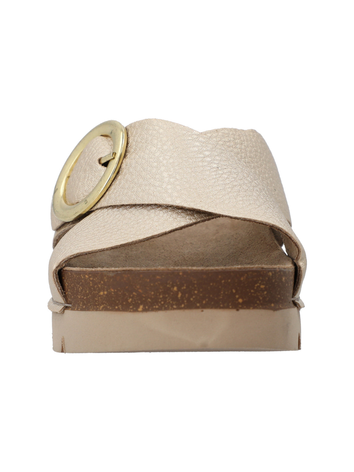 Sandalia Cuero Mujer Halifax Dorado Rockford