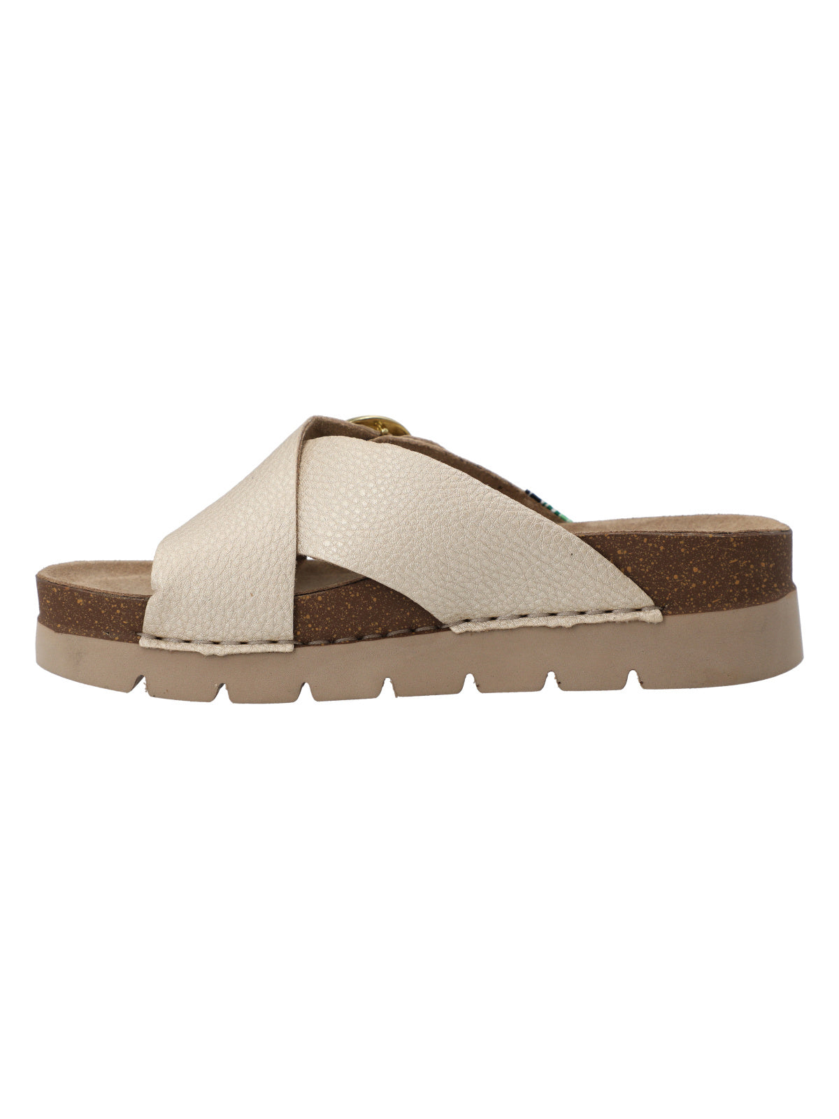 Sandalia Cuero Mujer Halifax Dorado Rockford