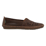 Slip On Cuero Mujer Hibiscus Café Oscuro Rockford